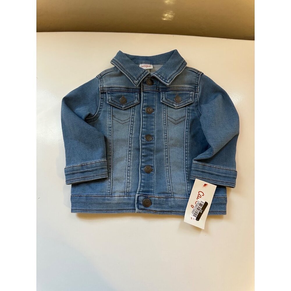 Baby Cat & Jack light wash jacket size 12M NWT